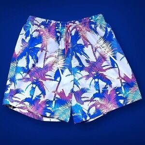 Tyler’s Men’s Pastel Tropical Print Adult Swim Trunks - Size L